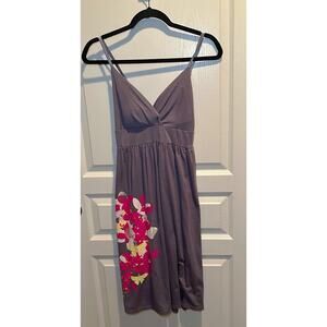 Dereck Heart Gray Floral Maxi Dress Size M Length: 29 1/2 Width: 10 3/8